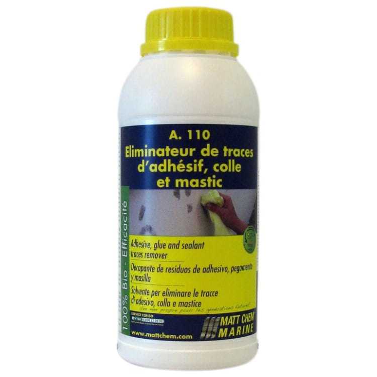 A. 110, �liminateur de trace d'adh�sif et de colle, compatible gelcoat et PVC - Matt Chem